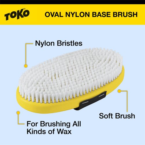 TOKO Ski Snowboard Oval Waxing Brush 13mm Soft Nylon Bush with Hand Strap