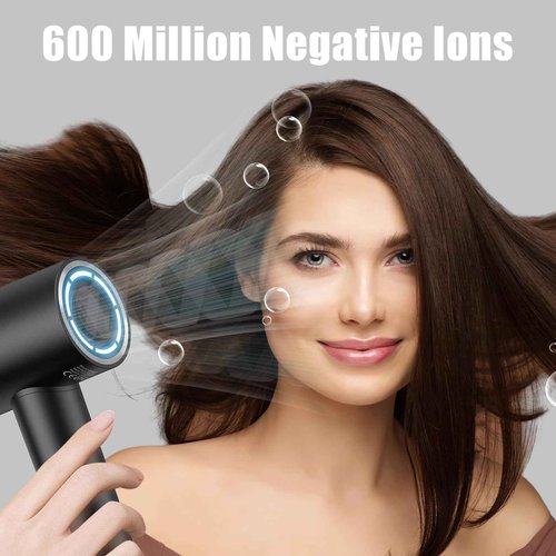 slopehill 110,000 RPM Professional Hair Dryer - 0.8lb Ultra-Lightweight, 2 Billion Ion Technology for 98% Frizz Reduction, AI Smart-Temp Control, Magnetic Attachments for All Hair Types