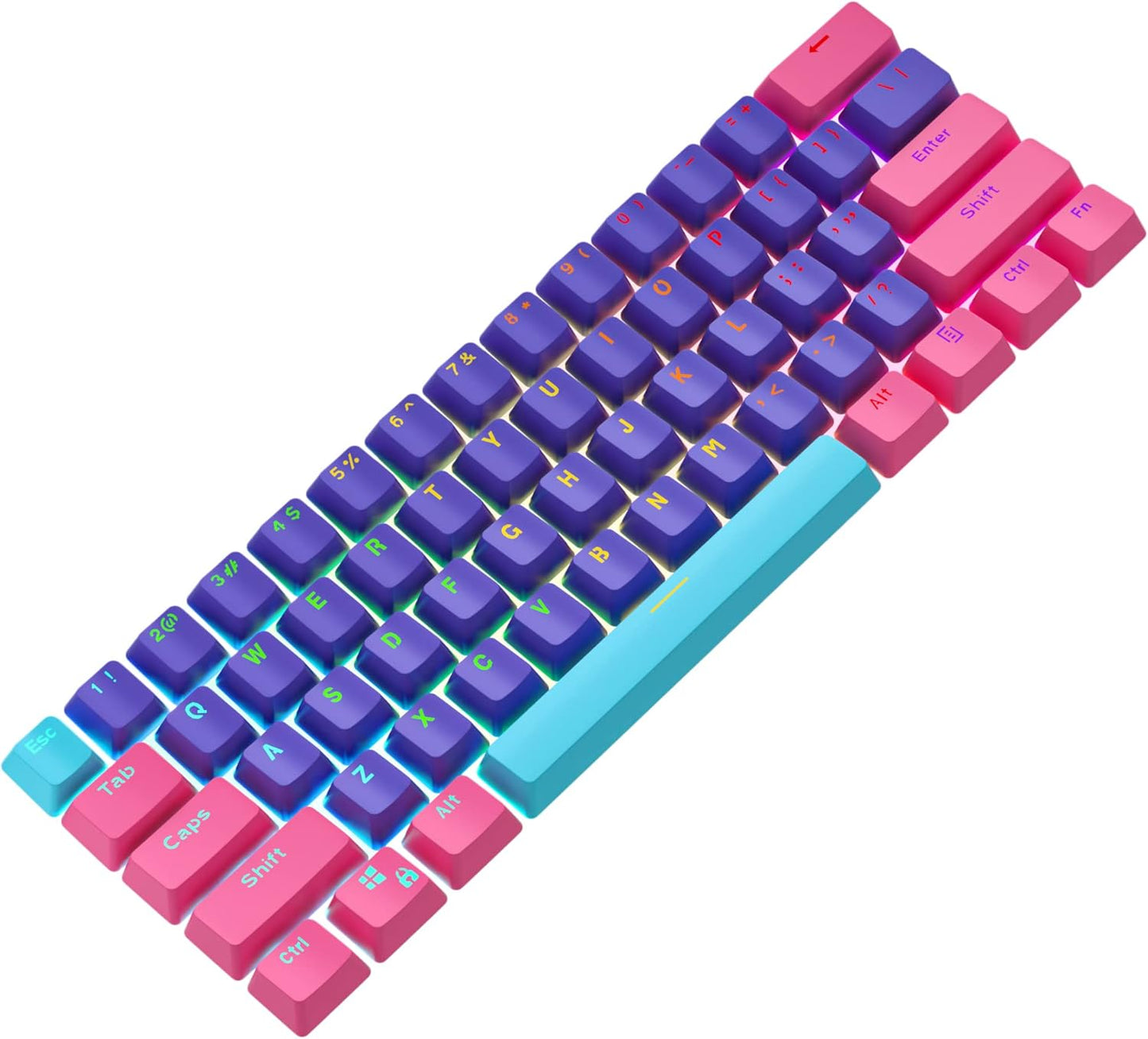 133 Keys PBT Keycap XDA Profile Keycaps Dye-Sublimation Custom Keycaps for MX Switches 60% 75% 100% Mechanical Gaming Keyboards(Caramel Bear)