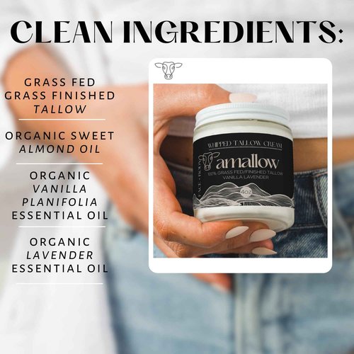 Amallow 100% Grass Fed Beef Tallow for Skin Care Scented Variety Bundle - Face + Body - Whipped Moisturizer - 100% Natural Lotion, 4 FL. oz.