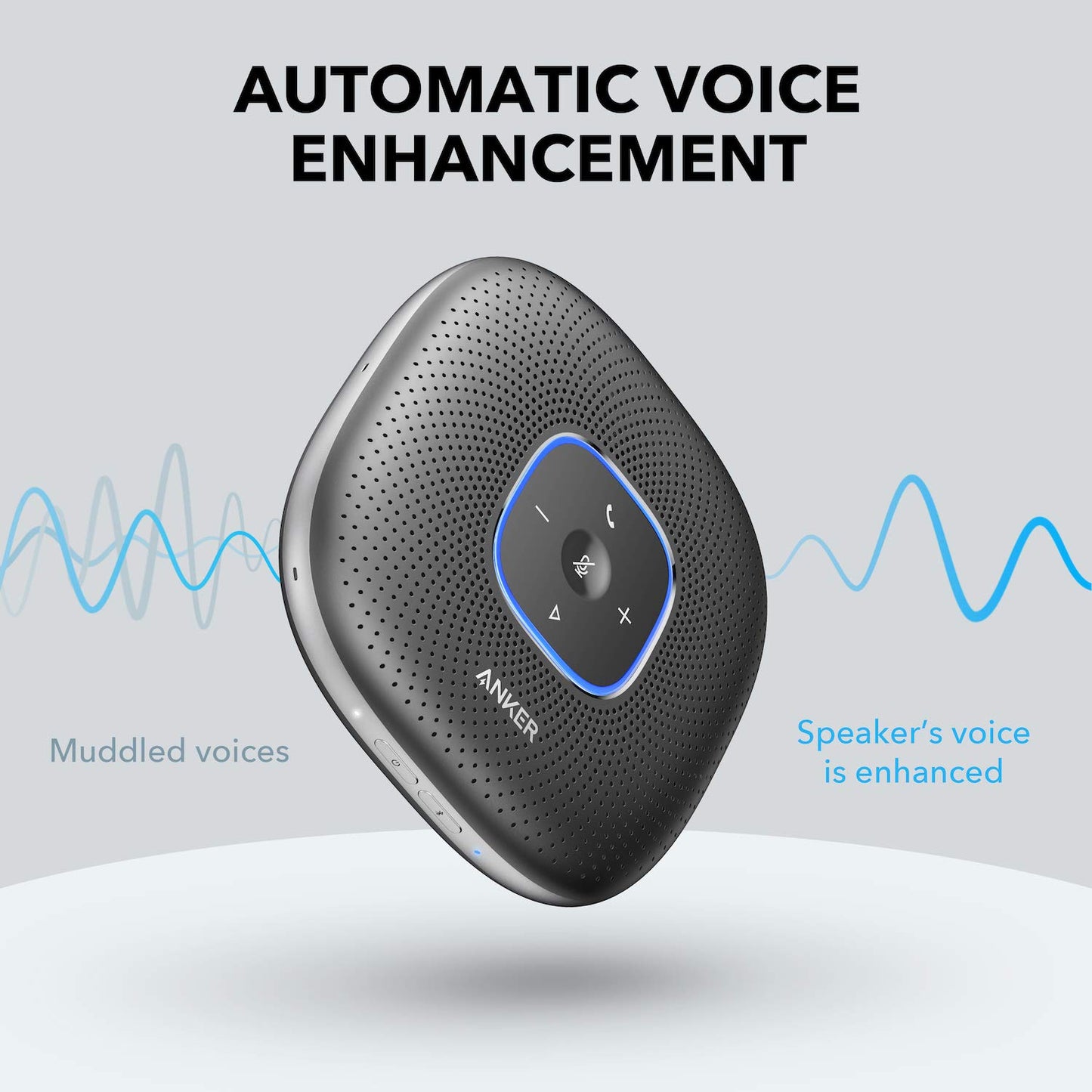 Anker PowerConf Zoom Certified Conference Speaker PowerConf C200 2K Webcam, 360°Enhanced Voice Pickup, 24H Call Time, AI-Noise Canceling Microphones, Adjustable Field of View, Low-Light Correction