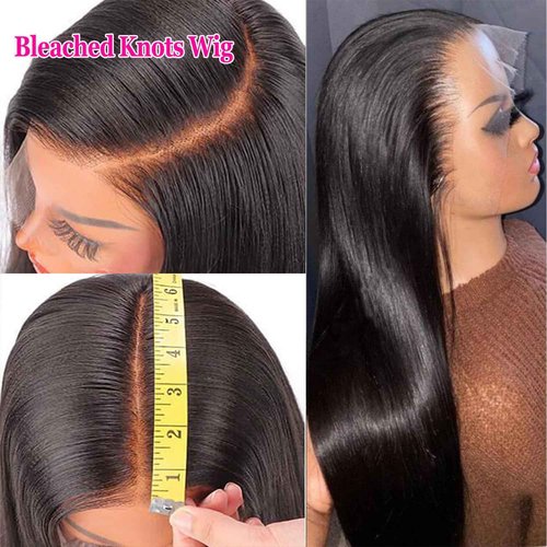 punhurt HD Lace Front Wigs Human Hair Pre Plucked Pre Bleached with Baby Hair Ear to Ear 13x6 Lace Frontal Wig 100% Brazilian Unprocessed Virgin Human Hair Wigs for Women 200% Density (26 Inch)