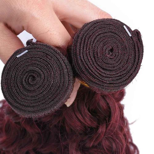 Condescension Bundles Human Hair 24 26 28 inch Burgundy 99J Deep Wave Human Hair Bundles Wine Red Burgundy Unprocessed Quick Weave for Black Women