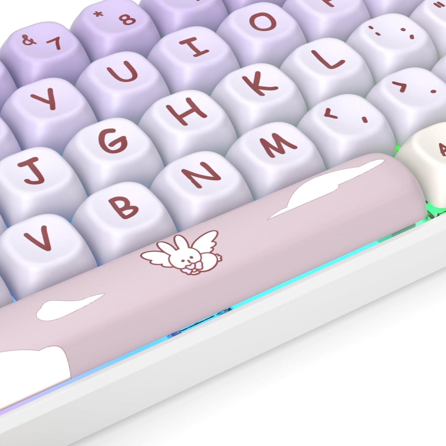 61 PBT Game keycap, 60% Backlight with Key Puller OEM Configuration American Layout, 87/104 Mechanical Keyboard (no Keyboard) (Ahris)