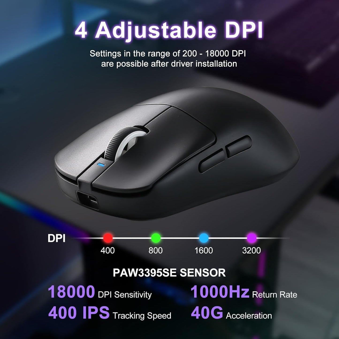 AJAZZ AK980 Wireless Keyboard with Smart Display & Knob,R1 SE+ Gaming Mouse, 18000 DPI