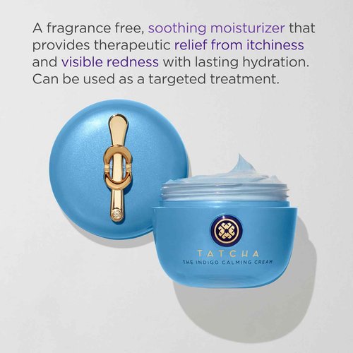 TATCHA Indigo Calming Cream | Face Moisturizing Cream for Eczema & Redness | 50ml / 1.7 oz