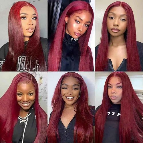 Burgundy Bundles Human Hair 99J Straight 3 Bundles 26 26 26 inch Wine Red Straight Bundle 8A Brazilian Virgin Hair Extensions