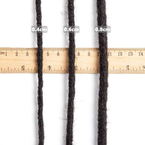 Teresa 100% Human Hair Dreadlock Extensions Dreadlock Extensions human hair Real Hair Dreadlock Extensions Permanent Loc Extensions Human Hair(0.8cm/6 Inch/40Strands)