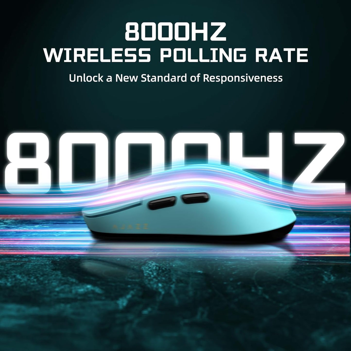 AJAZZ AJ159 APEX Wireless Gaming Mouse with Magnetic Charging Base, 56g Lightweight BT/2.4G/USB-C Wired Mouse, PAW3950APEX 42K DPI Optical Sensor, Programmable Buttons for PC/Mac/Win(Black)
