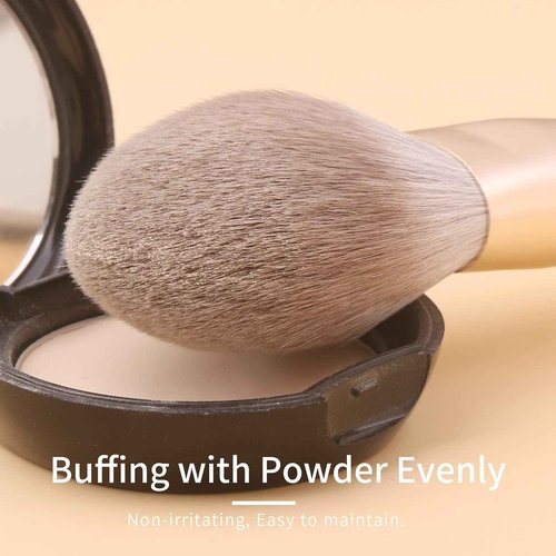 ENZO KEN Natural Hair Makeup Brush Set Professional, Fox Hair Makeup Brushes Set with Case, Glitter Make up Brushes Set Professional, Natural Makeup Brushes, Natural Bristle Makeup Brush - ORRA, White