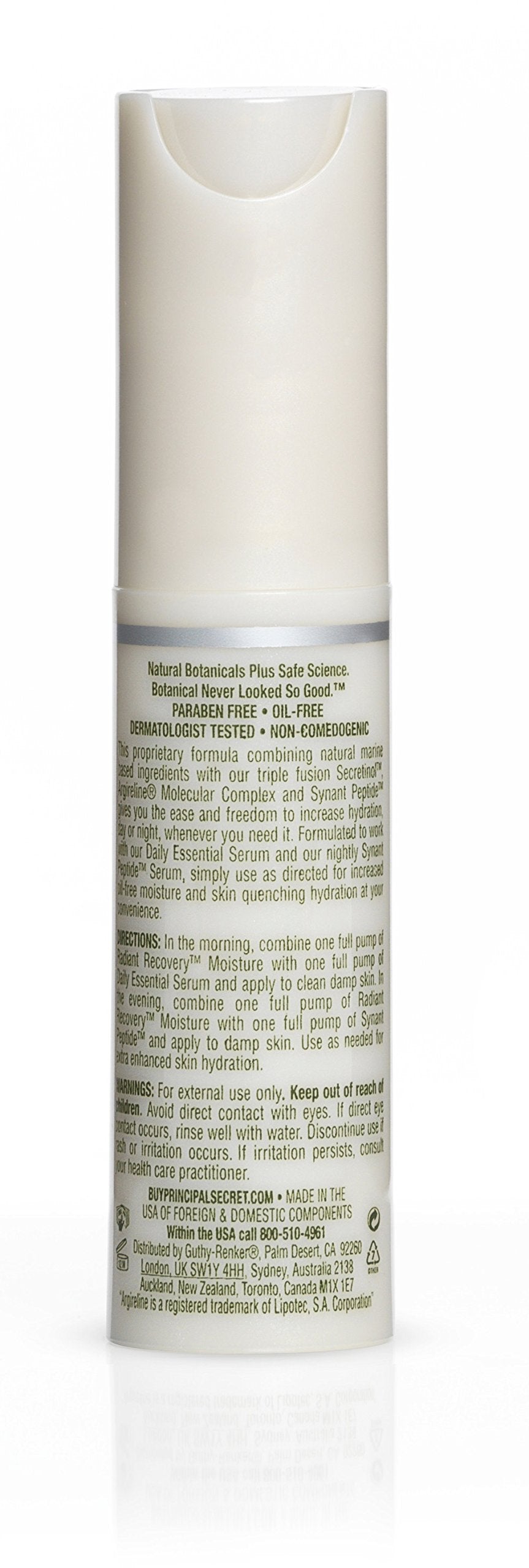 Principal Secret – reclaim BOTANICAL – Radiant Recovery Moisture – For Extra Hydration – 0.5 fl oz