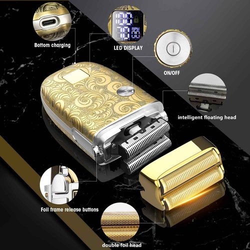 RESUXI Hair Clippers for Men & Electric Shavers Beard Trimmer for Men Set,Professional Barber Clippers T-Blade Hair Trimmer Electric Razor, Men’s Grooming Hair Cutting Kit