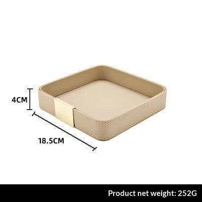 Leather Key Storage Box Light Luxury Organization Case for Home & Office