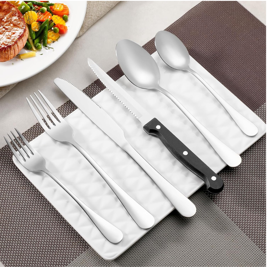 12-Piece Stainless Steel Dinner Forks Set - 7.5 Inch Silverware