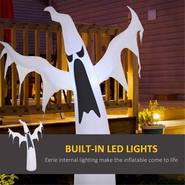 6-Foot Inflatable Ghost Decoration - LED Yard Halloween Decor