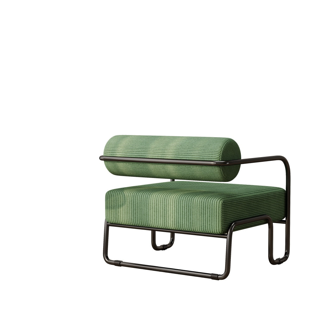 Dark Green Iron Sofa Chair - Lazy Individual & Balcony Leisure Chair