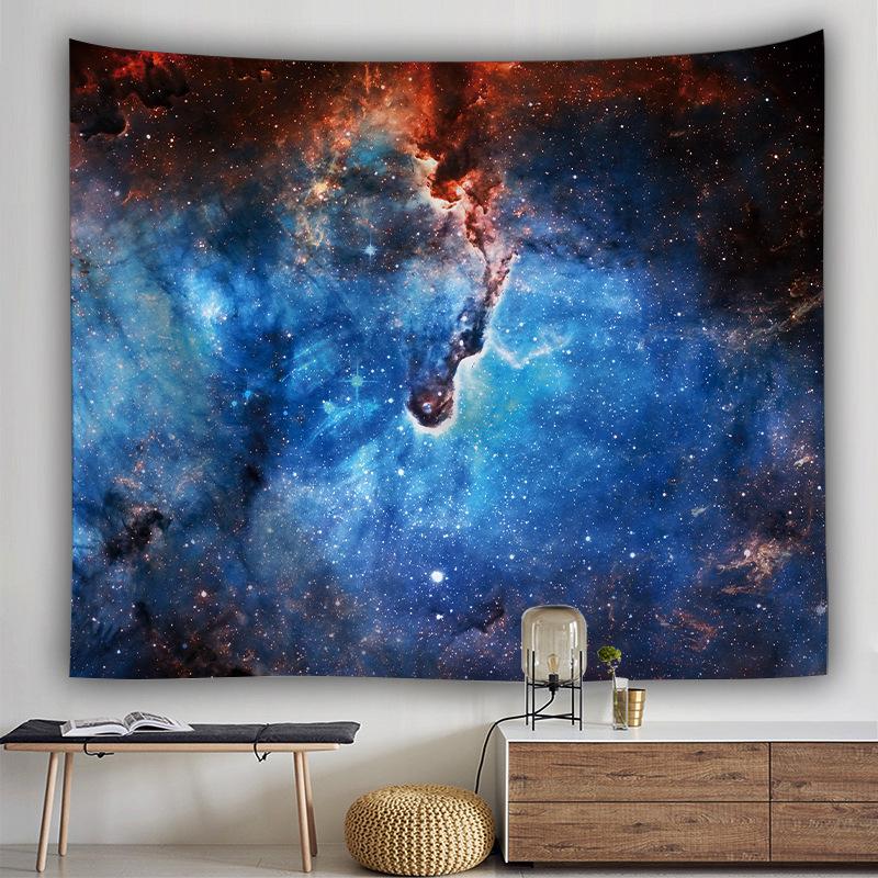 Printed Star Tapestry Wall Hanging Multifunctional Sitting Blanket - European Style