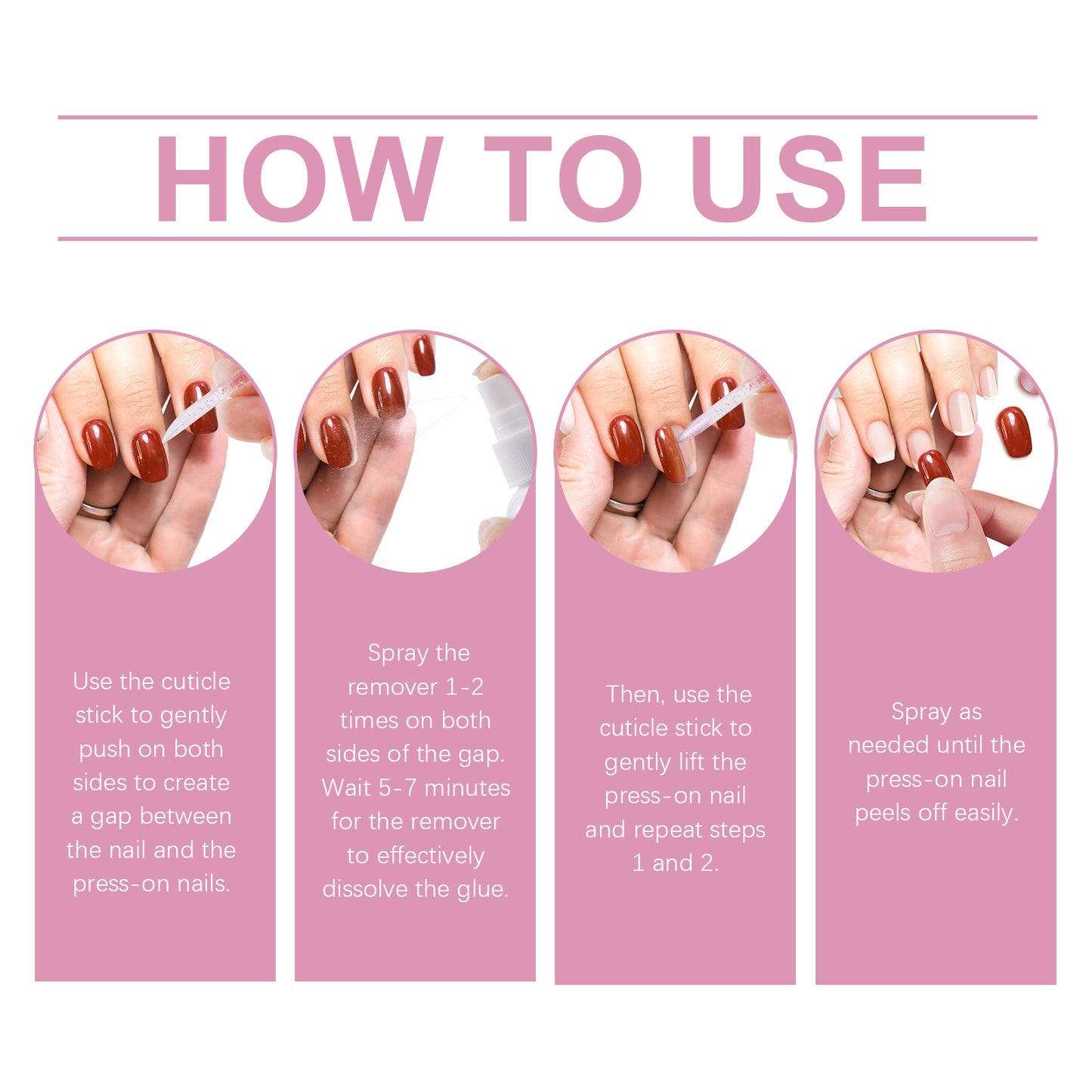 Gentle Nail Glue Remover Spray - Fast-Acting Artificial Nail Dissolver