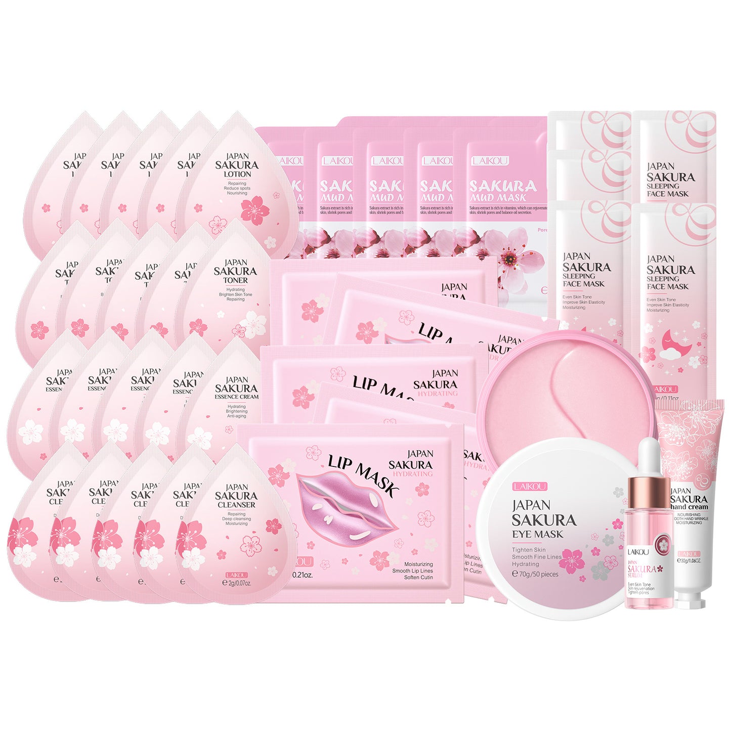 Cherry Blossom Bath Set 3-Piece Moisturizing & Cleansing Collection