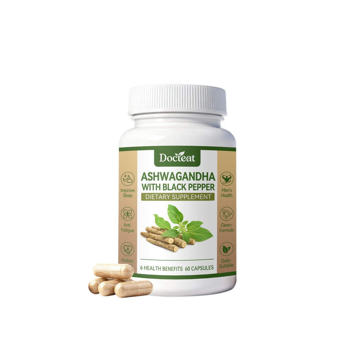 Withania Somnifera Root Extract Capsules - 60 Count