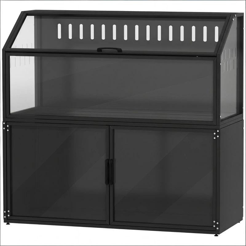 Spacious Small Animal Cage for Hedgehogs, Mice, and Gerbils - Black