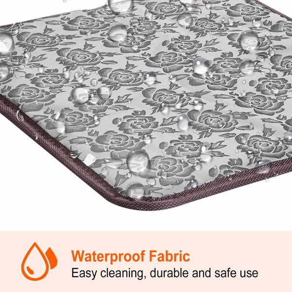 Pet Heating Pad Waterproof Adjustable Warm Blanket for Dogs & Cats - Gray