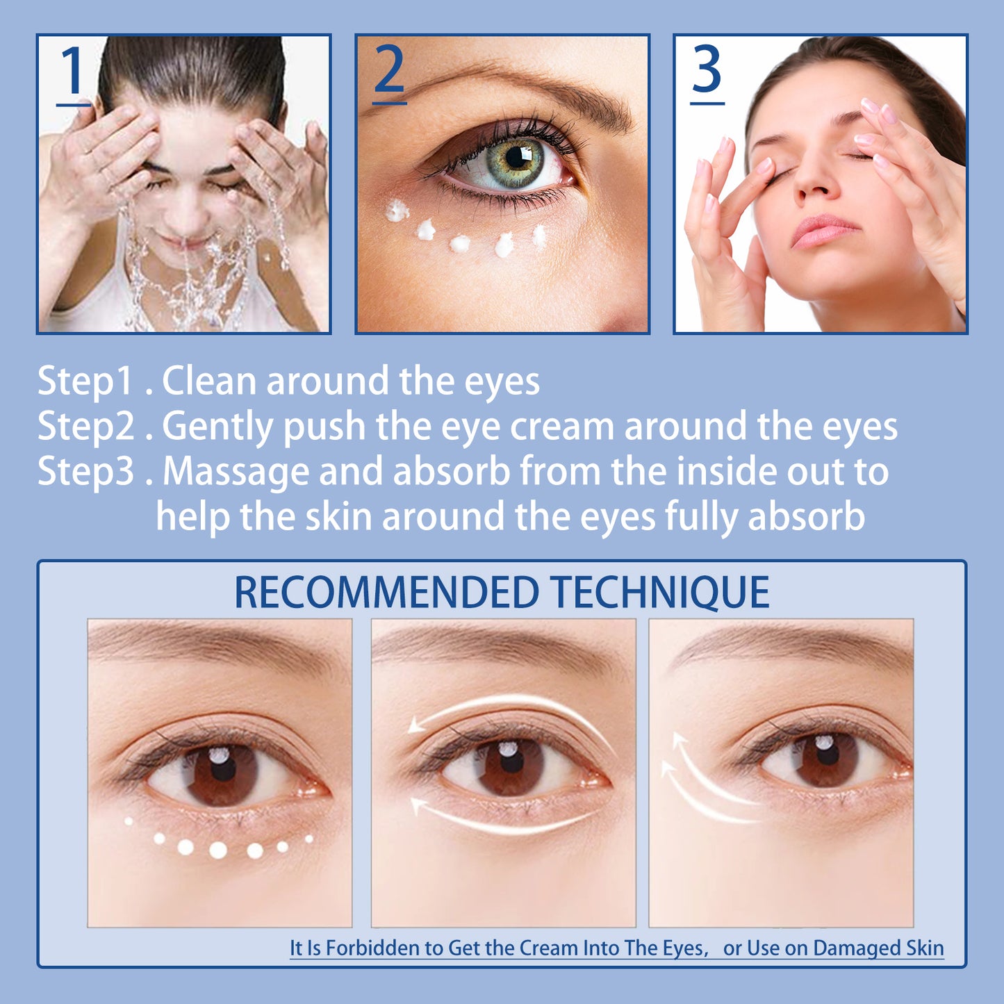 Snake Venom Peptide Eye Cream for Dark Circles and Fine Lines