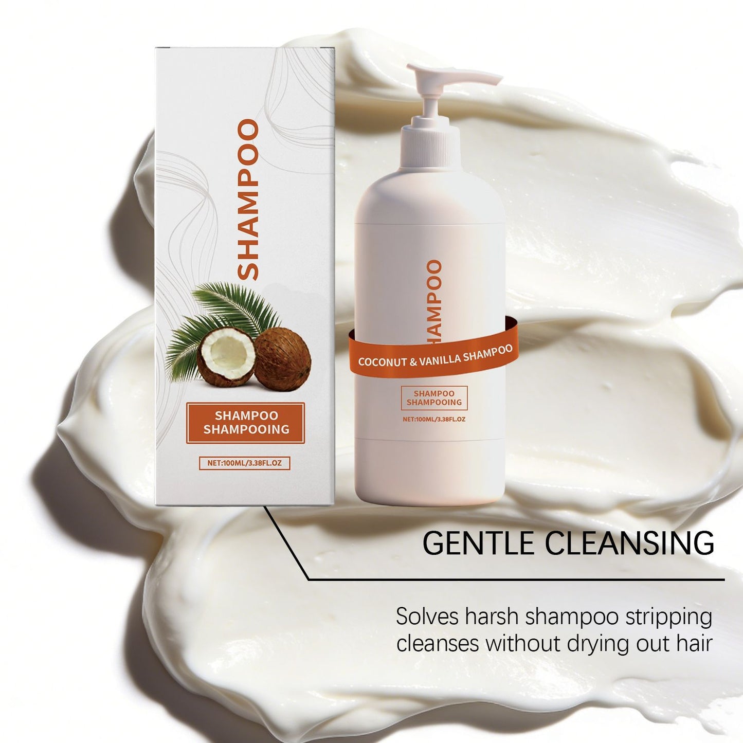 Gentle Hair Scalp Cleanser - 100ml Nourishing Shampoo for Soft Full Hair