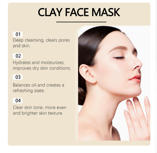 Clay Face Mask for Skin Detox and Purification - 120g