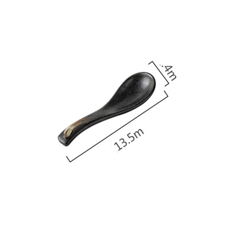 Ceramic Tableware Set with Shadow Painting Style - Home Kitchen Dinnerware