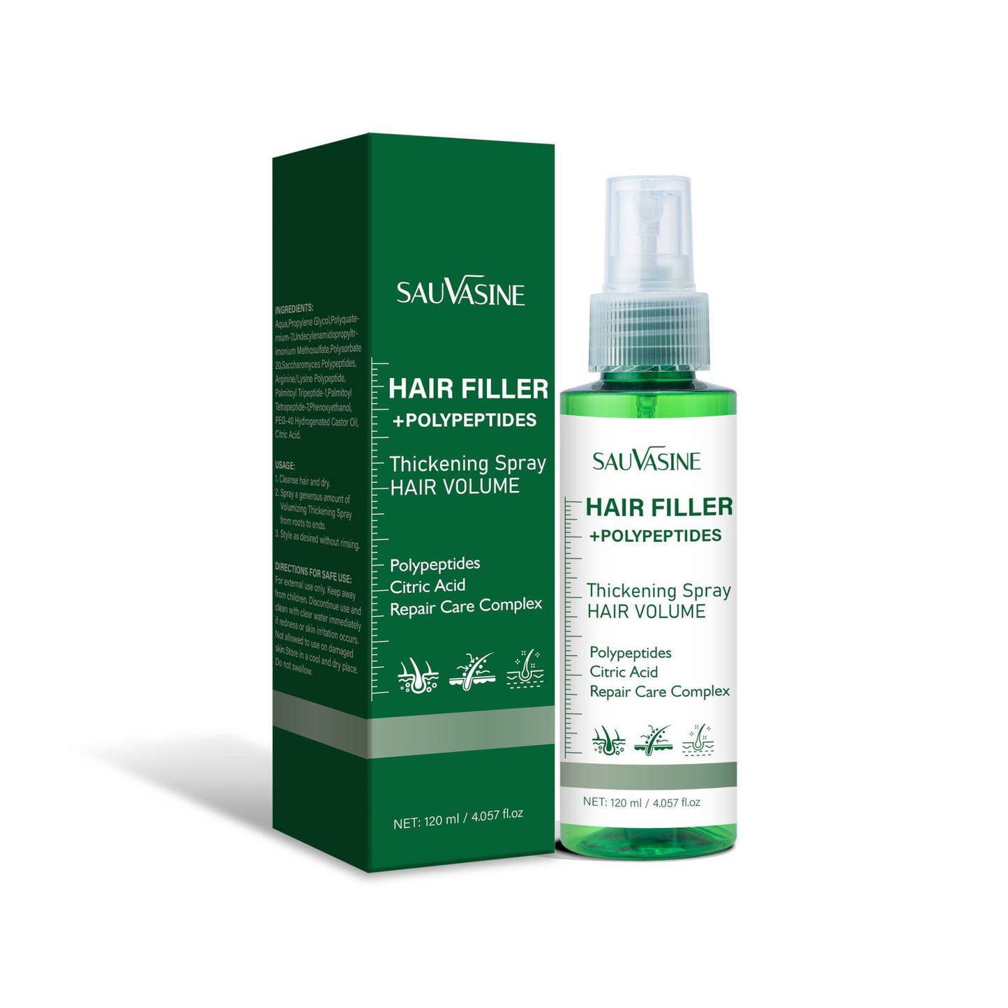 Hair Filler Polypeptide Thickening Spray - Hair Care & Volume Boosting