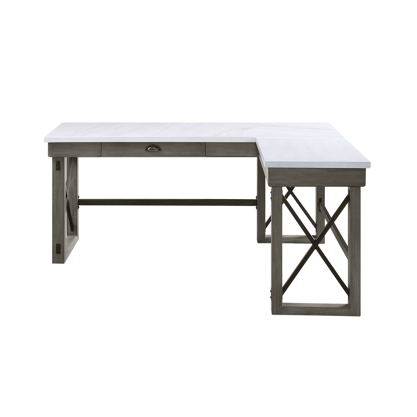 Writing Desk with Lift Top - Weathered Gray Marble Finish