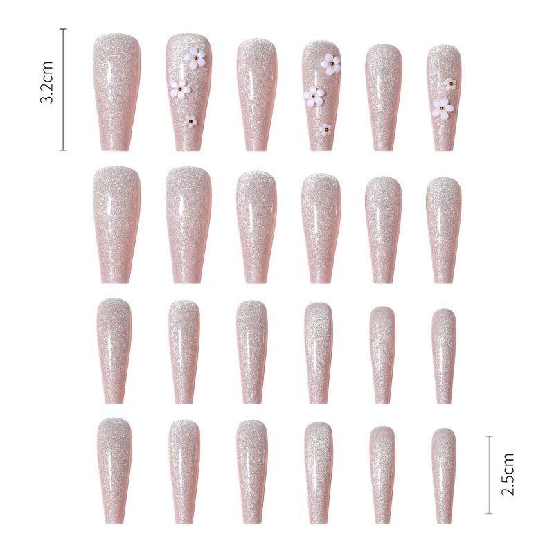 Fake Nail Patches with Jelly Glue - 24 Pieces