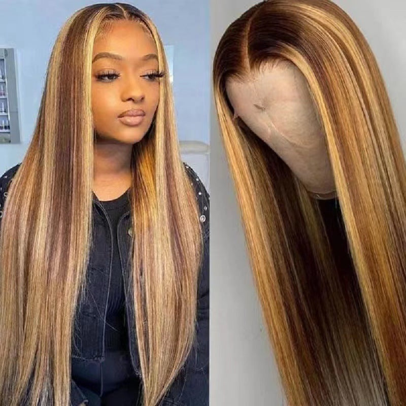 Black Gradient Big Wave Lace Front Wig for Women - Synthetic & Curly Styles