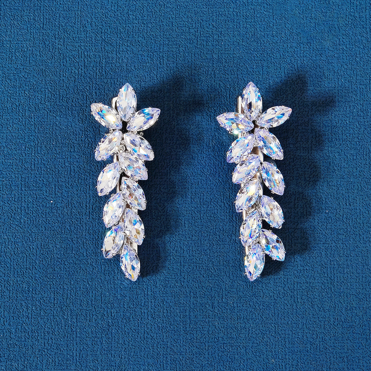 Crystal Wheat Barrettes with Zircon - Duckbill Clip Hair Pins (2-Pack)