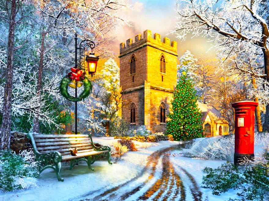 Winter Landscape Diamond Painting Kit - Embroidery Art & Craft