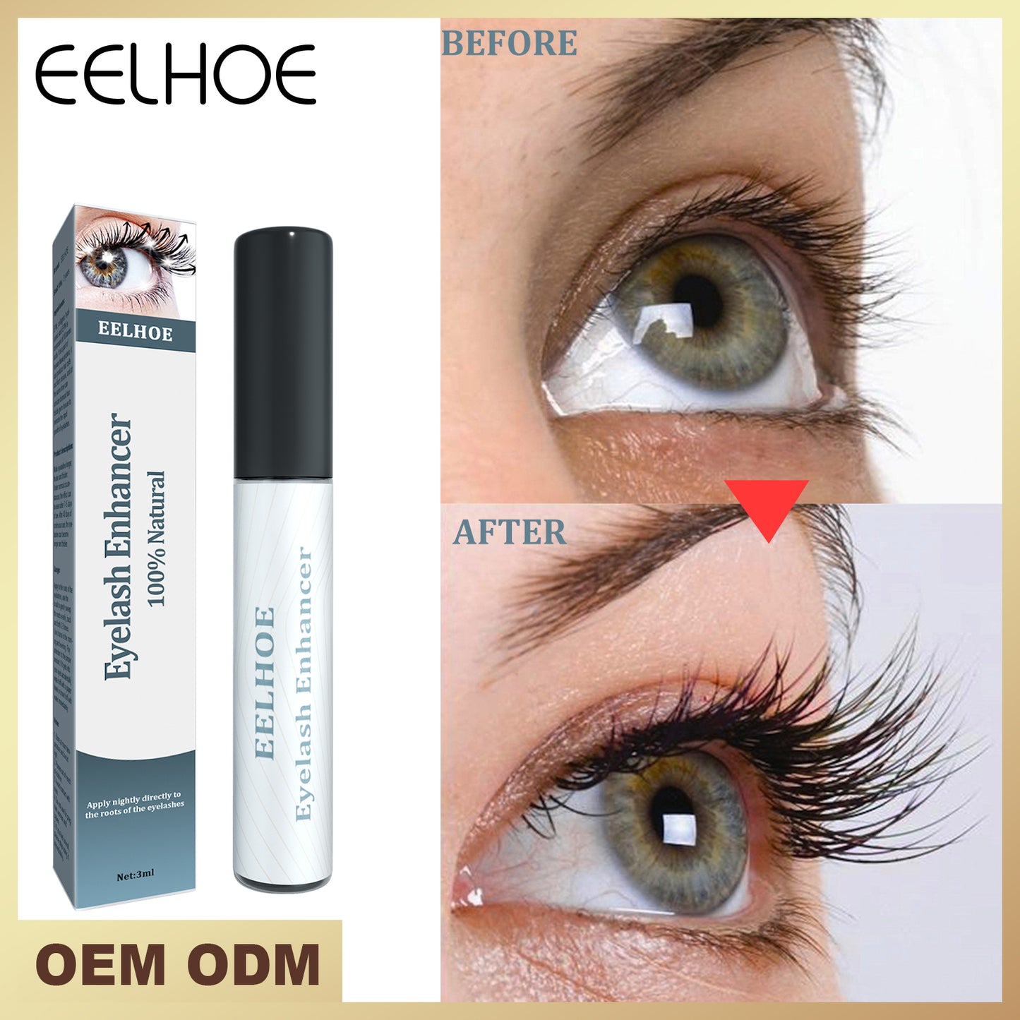 Eyelash Serum 3ml - Lash Growth Enhancer for Longer, Thicker Lashes