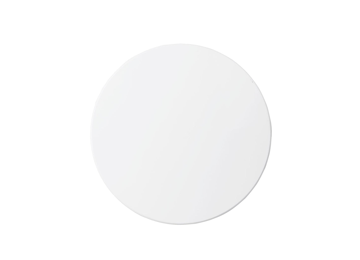 Round White Accent Table with Pedestal Base - Acton