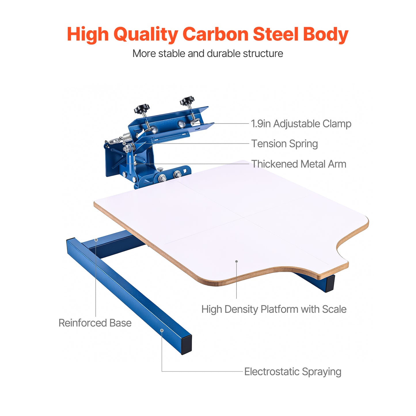 1 Color Screen Printing Machine with 21.3x17.7 In Platen - DIY, Home & Commercial