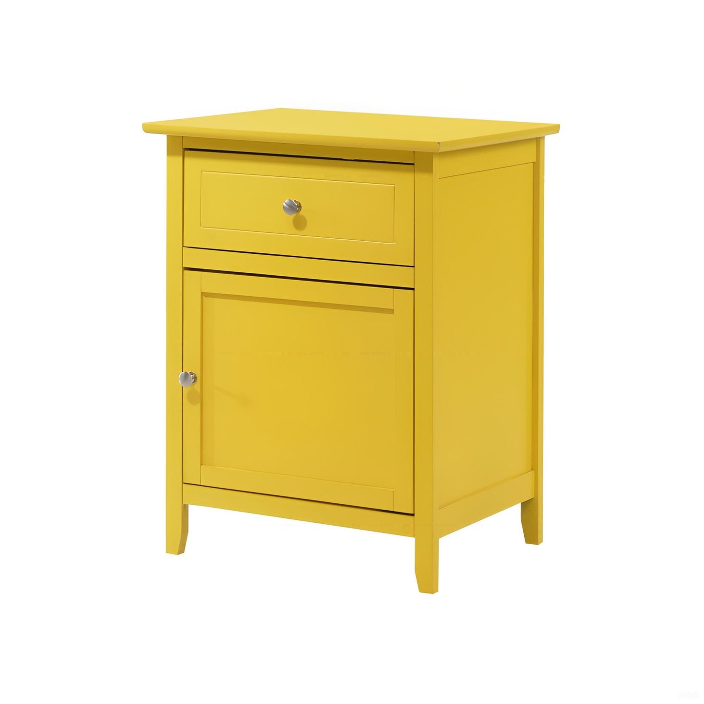 Vibrant Yellow Casual Nightstand