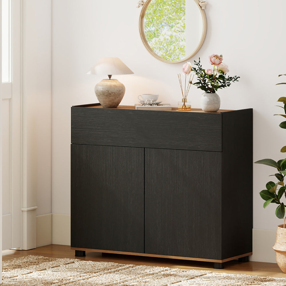 Sideboard Buffet Cabinet With Storage Wooden Kitchen 2 Anti-toppling