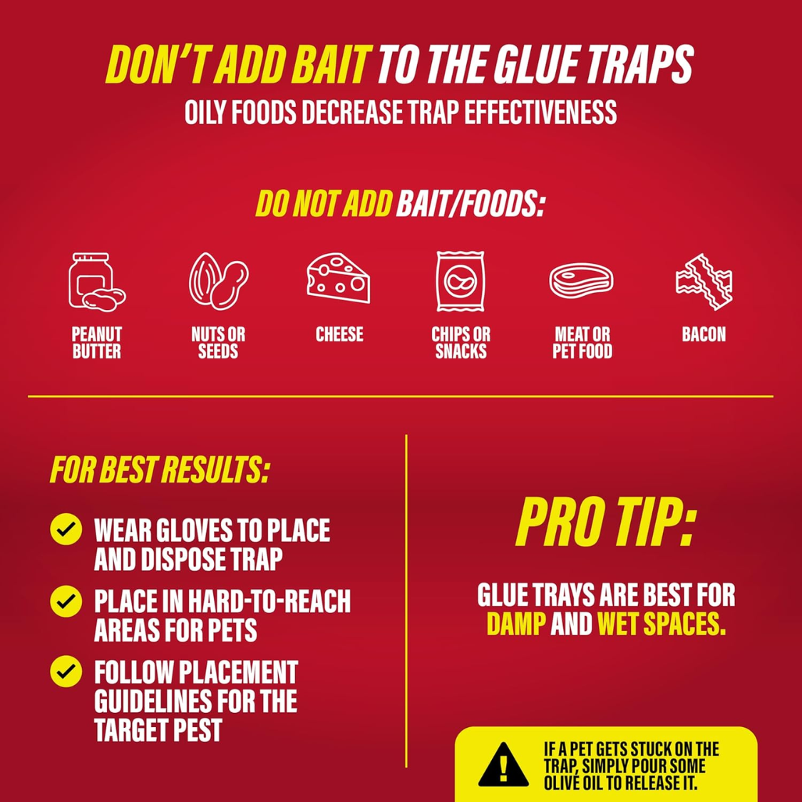 Heavy Duty Mouse & Insect Glue Traps - Pesticide Free Sticky Traps