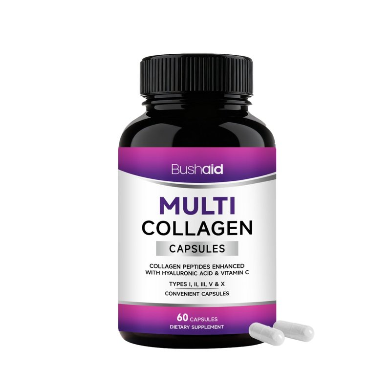 Collagen Peptide Capsules with Vitamin C & Hyaluronic Acid - 60 Count