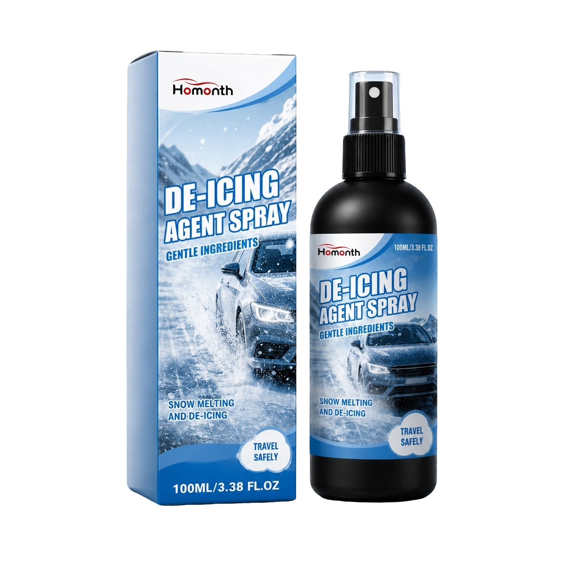 Snow Melting and Deicing Spray - 100ml Ice & Snow Remover