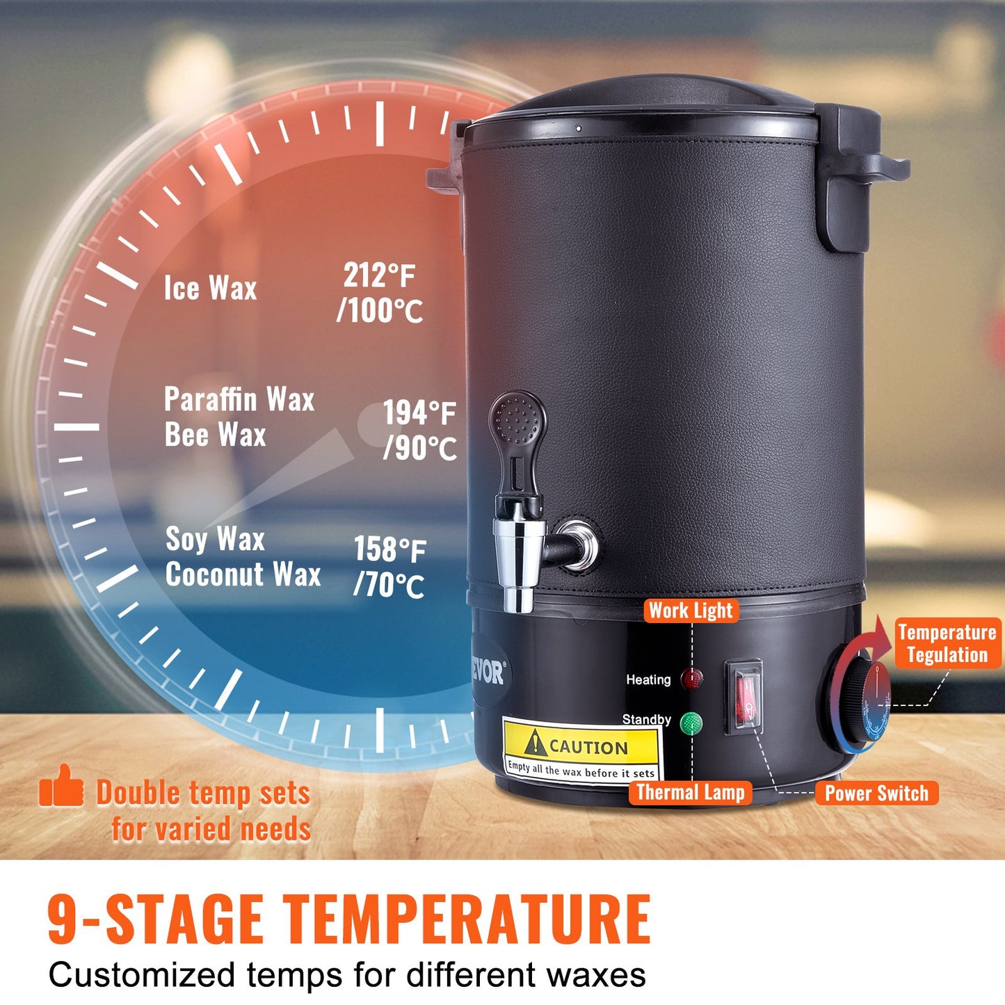 Electric Wax Melter for Candle Making - 6.5L Pot with Temperature Control
