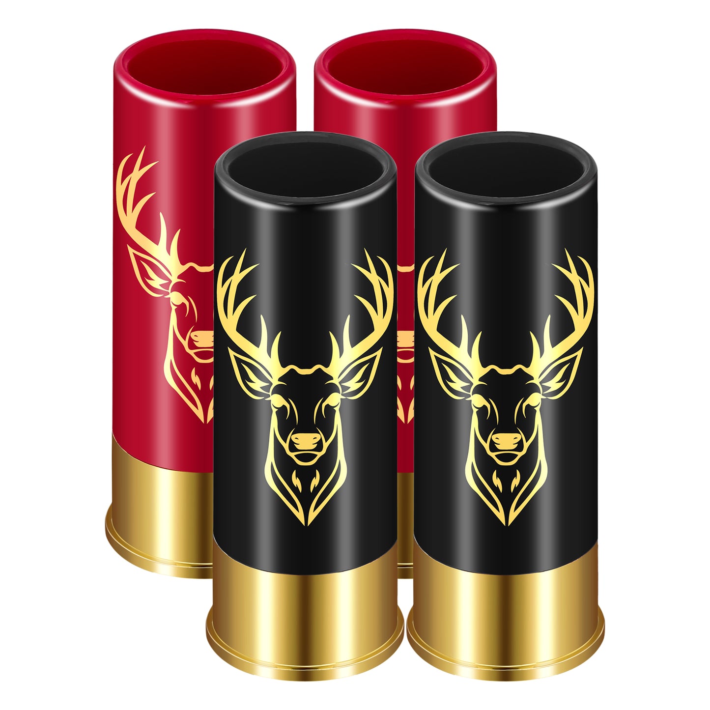 Reusable Plastic Bullet Cups - 1.5 Ounces, Ideal for Whiskey & Cocktails