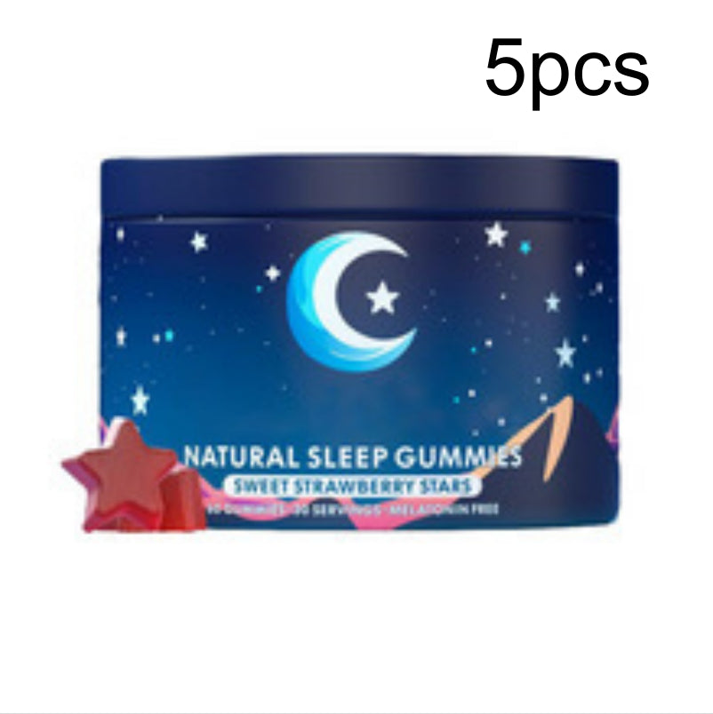 Natural Sleep Gummies – Melatonin-Free, Strawberry Flavor, 60 Count