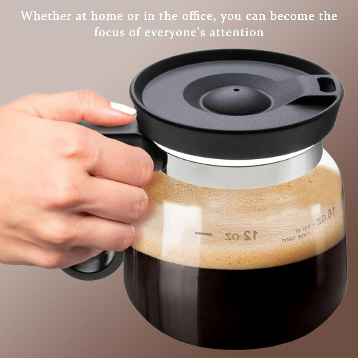 470ml Glass Coffee Mug with Handle and Lid - Durable Tea Cup