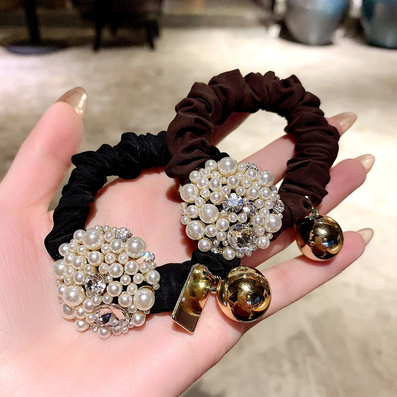 Geometric Hair Tie with Pearl Detail