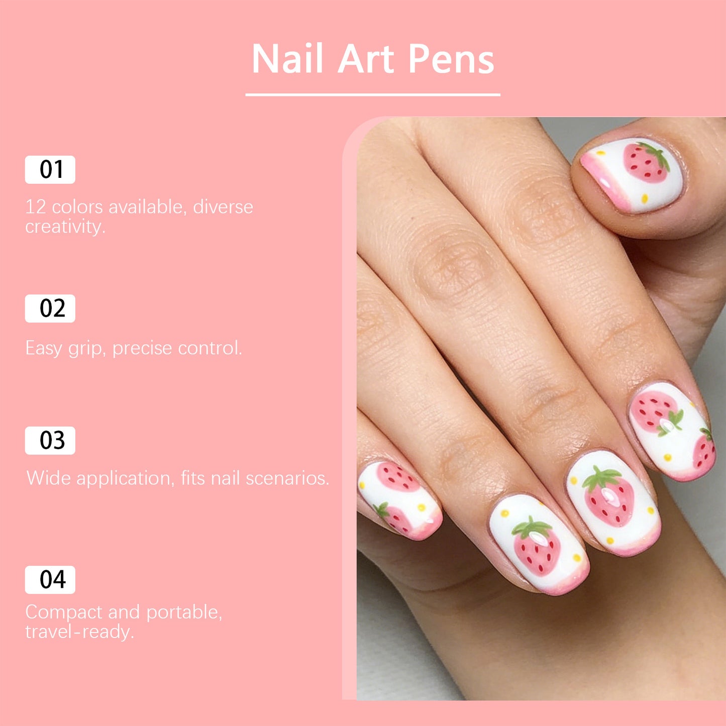 8-Piece Nail Art Pen Set for Manicure and Detailing